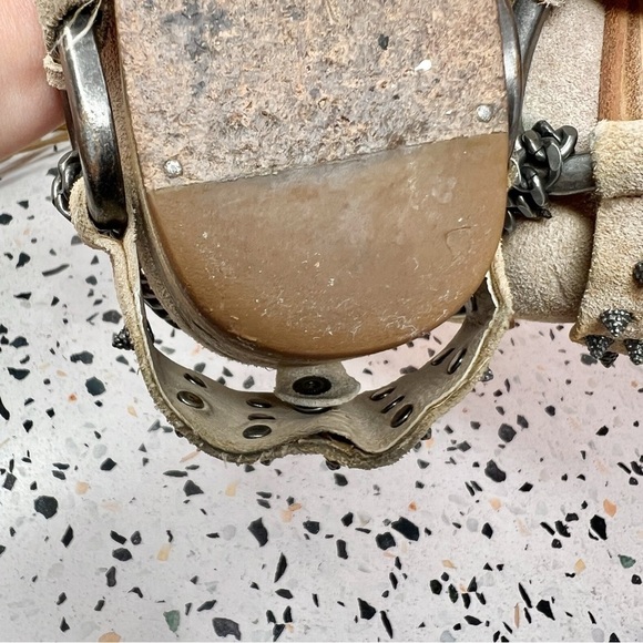 Zadig & Voltaire Parke Suede Leather Chain Pointed Studded Women’s Booties Sz 8 - Picture 13 of 15